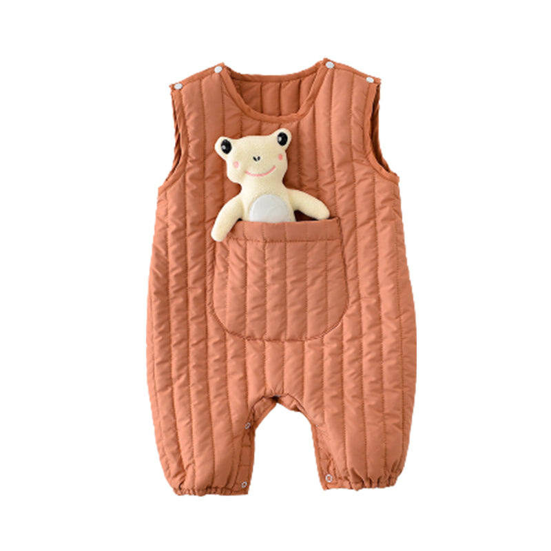 Baby Unisex Solid Color Animals Jumpsuits Wholesale 211203252