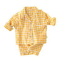 Load image into Gallery viewer, 2 Pieces Set Baby Kid Girls Polka dots Checked Animals Cartoon Print Tops And Pants Sleepwears Wholesale 211203283
