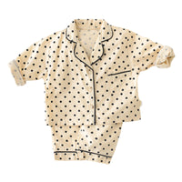 Load image into Gallery viewer, 2 Pieces Set Baby Kid Girls Polka dots Checked Animals Cartoon Print Tops And Pants Sleepwears Wholesale 211203283
