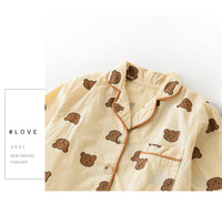 Load image into Gallery viewer, 2 Pieces Set Baby Kid Girls Polka dots Checked Animals Cartoon Print Tops And Pants Sleepwears Wholesale 211203283
