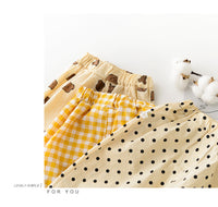 Load image into Gallery viewer, 2 Pieces Set Baby Kid Girls Polka dots Checked Animals Cartoon Print Tops And Pants Sleepwears Wholesale 211203283
