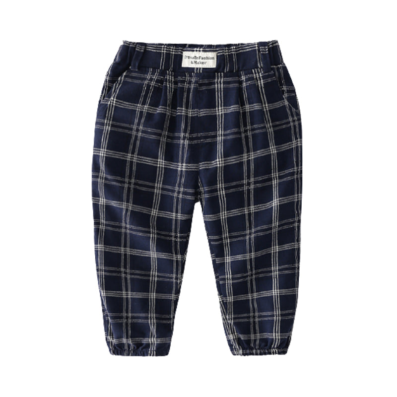 Baby Kid Boys Checked Pants Wholesale 211203299