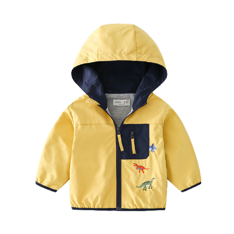 Baby Kid Boys Dinosaur Embroidered Jackets Outwears Wholesale 211203336