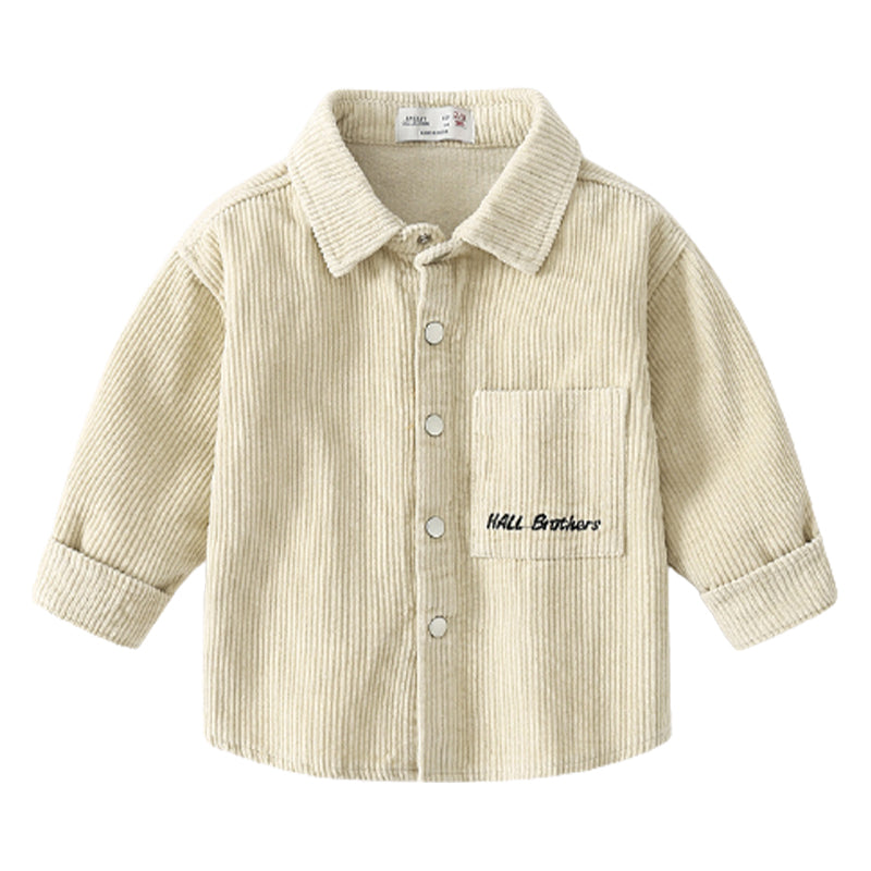 Baby Kid Boys Letters Embroidered Shirts Wholesale 211203356