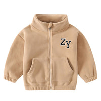 Load image into Gallery viewer, Kid Boys Solid Color Letters Embroidered Jackets Outwears Wholesale 211203395
