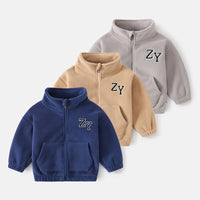 Load image into Gallery viewer, Kid Boys Solid Color Letters Embroidered Jackets Outwears Wholesale 211203395
