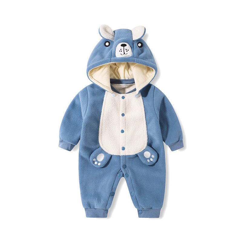Baby Kid Girls Boys Color-blocking Animals Cartoon Embroidered Jumpsuits Wholesale 211203410