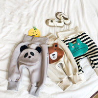 Load image into Gallery viewer, Baby Kid Unisex Solid Color Striped Cartoon Pants Wholesale 211203497
