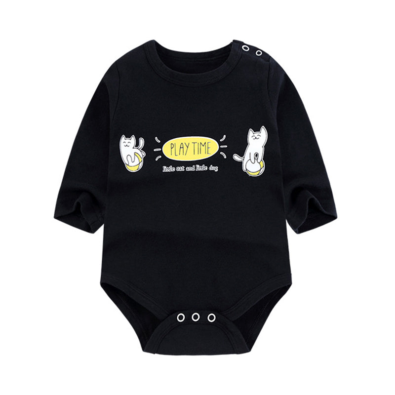 Baby Boys Letters Animals Print Rompers Wholesale 21120351