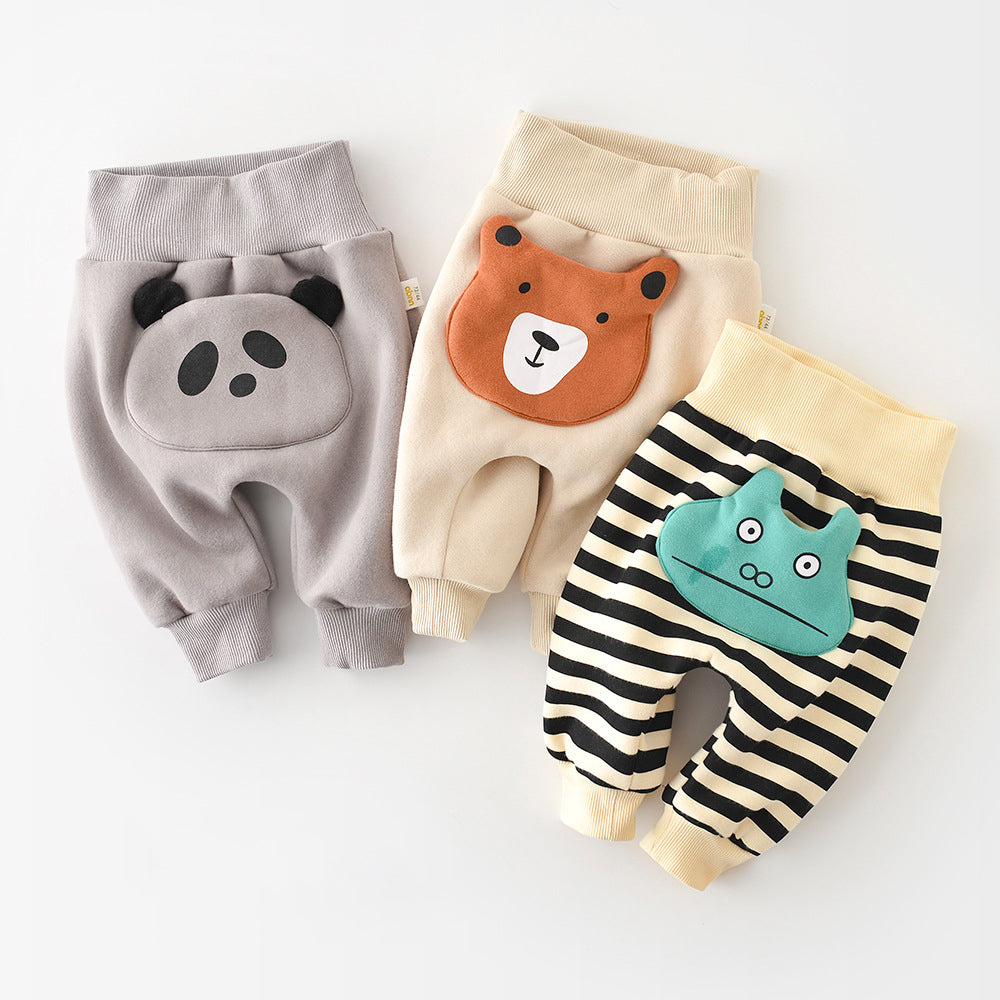 Baby Unisex Striped Animals Cartoon Pants Wholesale 211203576