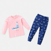 Load image into Gallery viewer, 2 Pieces Set Baby Kid Girls Cartoon Print Tops And Animals Pants Wholesale 21120364
