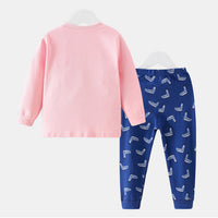 Load image into Gallery viewer, 2 Pieces Set Baby Kid Girls Cartoon Print Tops And Animals Pants Wholesale 21120364

