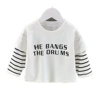 Load image into Gallery viewer, 2 Pieces Set Baby Kid Boys Striped Letters Print Tops And Cartoon Jeans Wholesale 211207193
