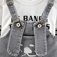 Load image into Gallery viewer, 2 Pieces Set Baby Kid Boys Striped Letters Print Tops And Cartoon Jeans Wholesale 211207193

