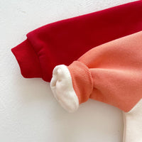 Load image into Gallery viewer, 2 Pieces Set Baby Kid Unisex Color-blocking Cartoon Embroidered Tops And Striped Pants Wholesale 2112141002
