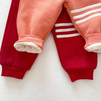 Load image into Gallery viewer, 2 Pieces Set Baby Kid Unisex Color-blocking Cartoon Embroidered Tops And Striped Pants Wholesale 2112141002
