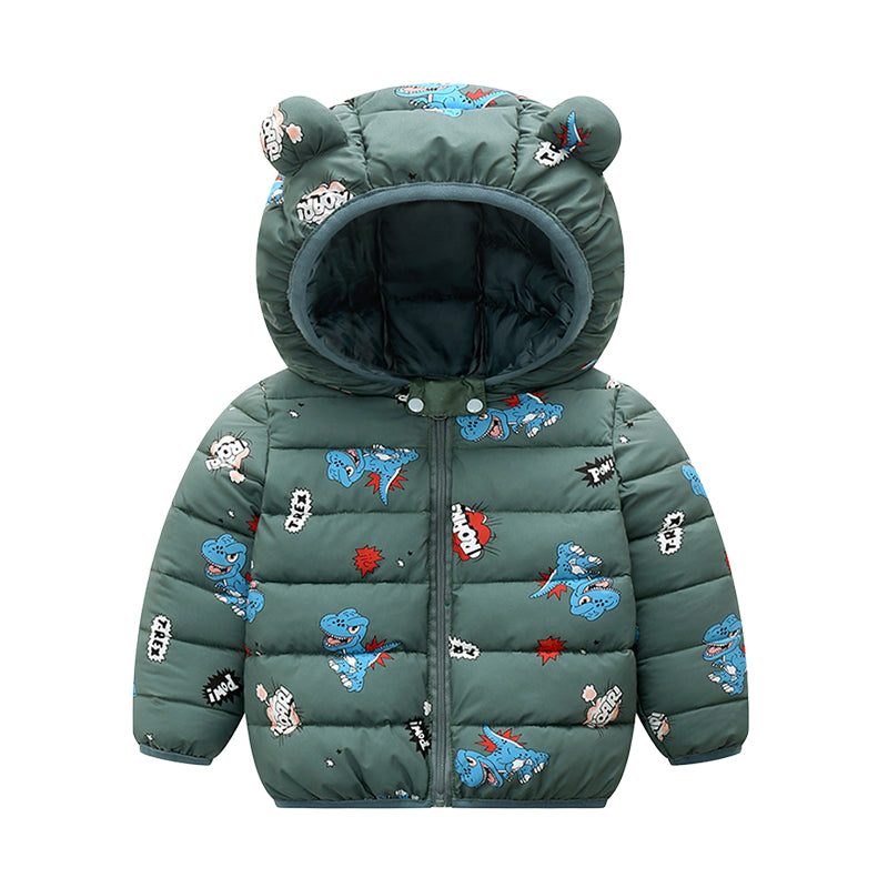 Baby Kid Unisex Flower Dinosaur Print Jackets Outwears Wholesale 21121417