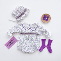 Load image into Gallery viewer, Baby Girls Flower Print Rompers Accessories Hats Wholesale 211214225
