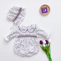 Load image into Gallery viewer, Baby Girls Flower Print Rompers Accessories Hats Wholesale 211214225
