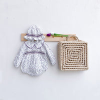 Load image into Gallery viewer, Baby Girls Flower Print Rompers Accessories Hats Wholesale 211214225
