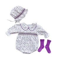 Load image into Gallery viewer, Baby Girls Flower Print Rompers Accessories Hats Wholesale 211214225
