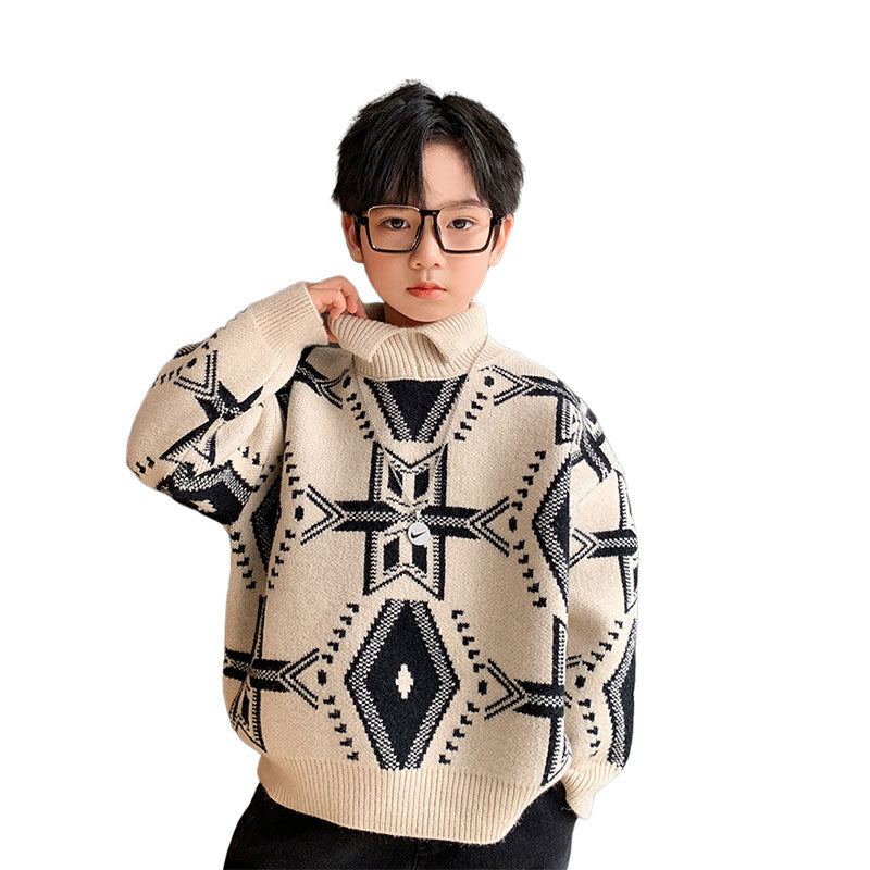 Kid Big Kid Boys Print Sweaters Knitwear Wholesale 211214298