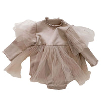 Load image into Gallery viewer, Baby Kid Girls Solid Color Bow Lace Rompers Wholesale 211214319
