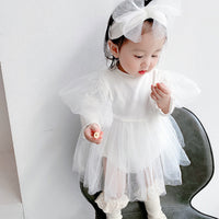 Load image into Gallery viewer, Baby Kid Girls Solid Color Bow Lace Rompers Wholesale 211214319
