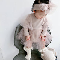 Load image into Gallery viewer, Baby Kid Girls Solid Color Bow Lace Rompers Wholesale 211214319
