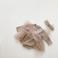 Load image into Gallery viewer, Baby Kid Girls Solid Color Bow Lace Rompers Wholesale 211214319
