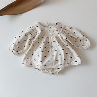 Load image into Gallery viewer, 2 Pieces Set Baby Kid Girls Polka dots Bow Print Tops And Shorts Wholesale 211214352
