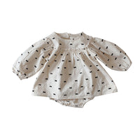 Load image into Gallery viewer, 2 Pieces Set Baby Kid Girls Polka dots Bow Print Tops And Shorts Wholesale 211214352
