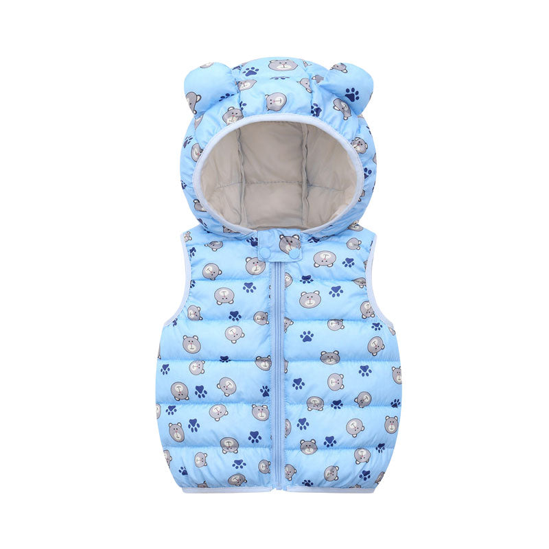 Baby Kid Unisex Animals Cartoon Print Vests Waistcoats Wholesale 211214392
