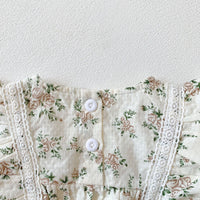 Load image into Gallery viewer, Baby Kid Girls Flower Print Rompers Hats Wholesale 211214407
