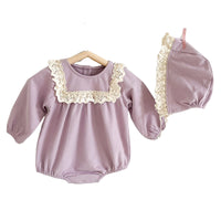 Load image into Gallery viewer, Baby Kid Girls Lace Rompers And Hats Wholesale 211214514
