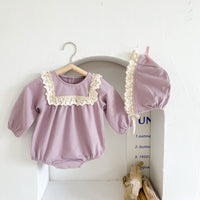 Load image into Gallery viewer, Baby Kid Girls Lace Rompers And Hats Wholesale 211214514
