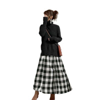 Load image into Gallery viewer, Women Solid Color Checked Dresses Wholesale 211220116
