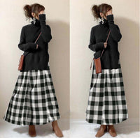 Load image into Gallery viewer, Women Solid Color Checked Dresses Wholesale 211220116
