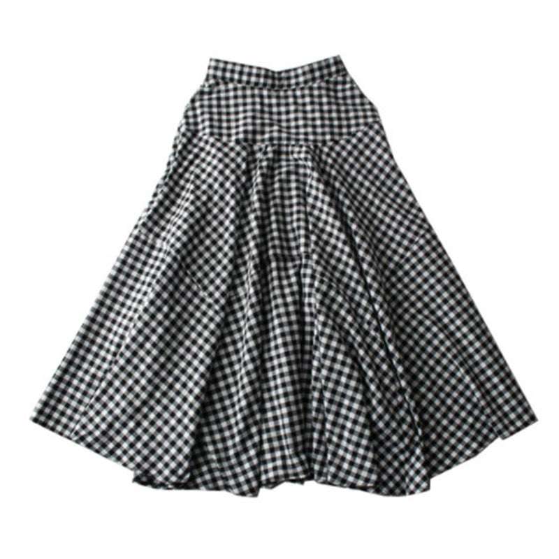 Women Checked Skirts Wholesale 21122055