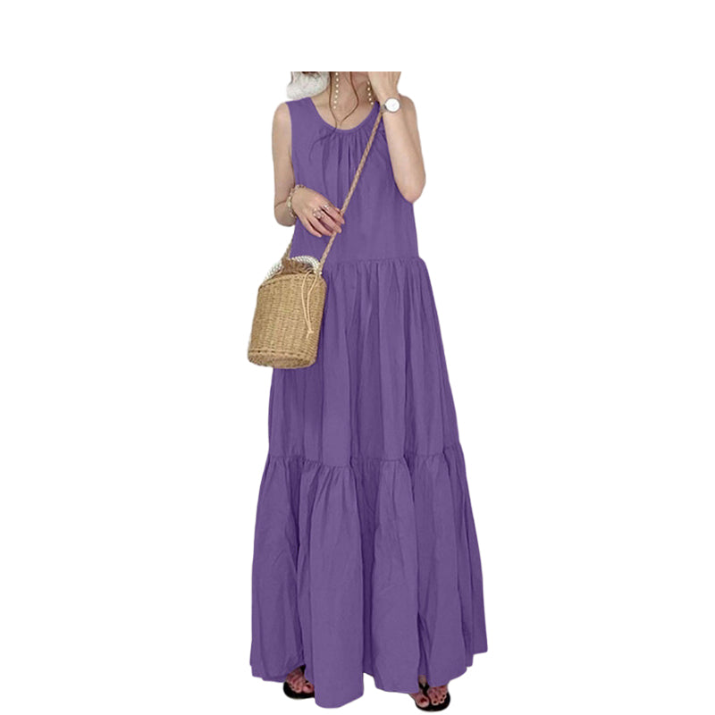 Women Solid Color Dresses Wholesale 21122089