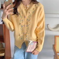 Load image into Gallery viewer, Women Flower Crochet Embroidered Cardigan Wholesale 2112221565

