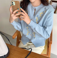 Load image into Gallery viewer, Women Flower Crochet Embroidered Cardigan Wholesale 2112221565
