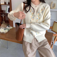 Load image into Gallery viewer, Women Flower Crochet Embroidered Cardigan Wholesale 2112221565
