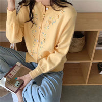 Load image into Gallery viewer, Women Flower Crochet Embroidered Cardigan Wholesale 2112221565
