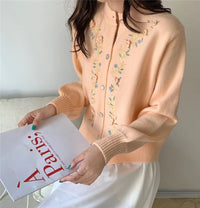 Load image into Gallery viewer, Women Flower Crochet Embroidered Cardigan Wholesale 2112221565
