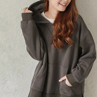 Load image into Gallery viewer, Women Solid Color Hoodies Swearshirts Wholesale 2112221593
