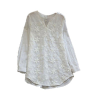 Load image into Gallery viewer, Women Solid Color Flower Embroidered Tops Wholesale 2112221867
