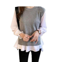 Load image into Gallery viewer, Women Striped Color-blocking Crochet Tops Wholesale 2112221931
