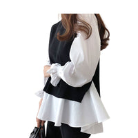 Load image into Gallery viewer, Women Striped Color-blocking Crochet Tops Wholesale 2112221931
