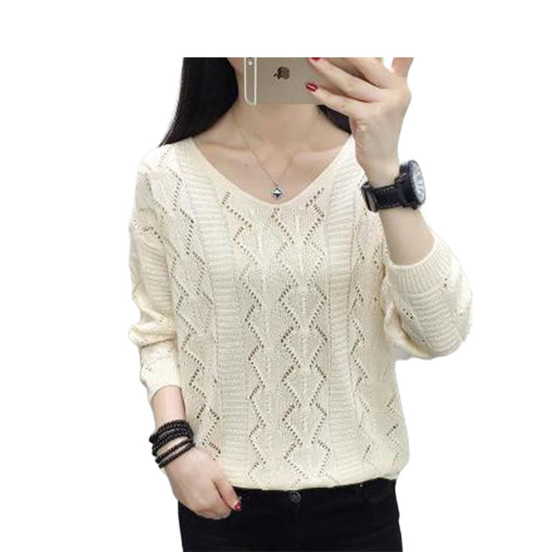 Women Solid Color Crochet Sweaters Knitwear Wholesale 2112221938